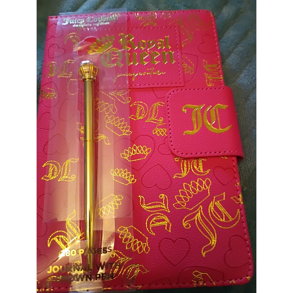 New Without Tags Juicy Couture Journal With Crown Pen 280 Pages Magnetic Closure